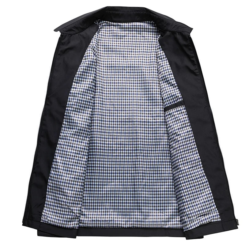 Minimalistische Rits Voorzijde Casual Zomer Jas Voor Heren