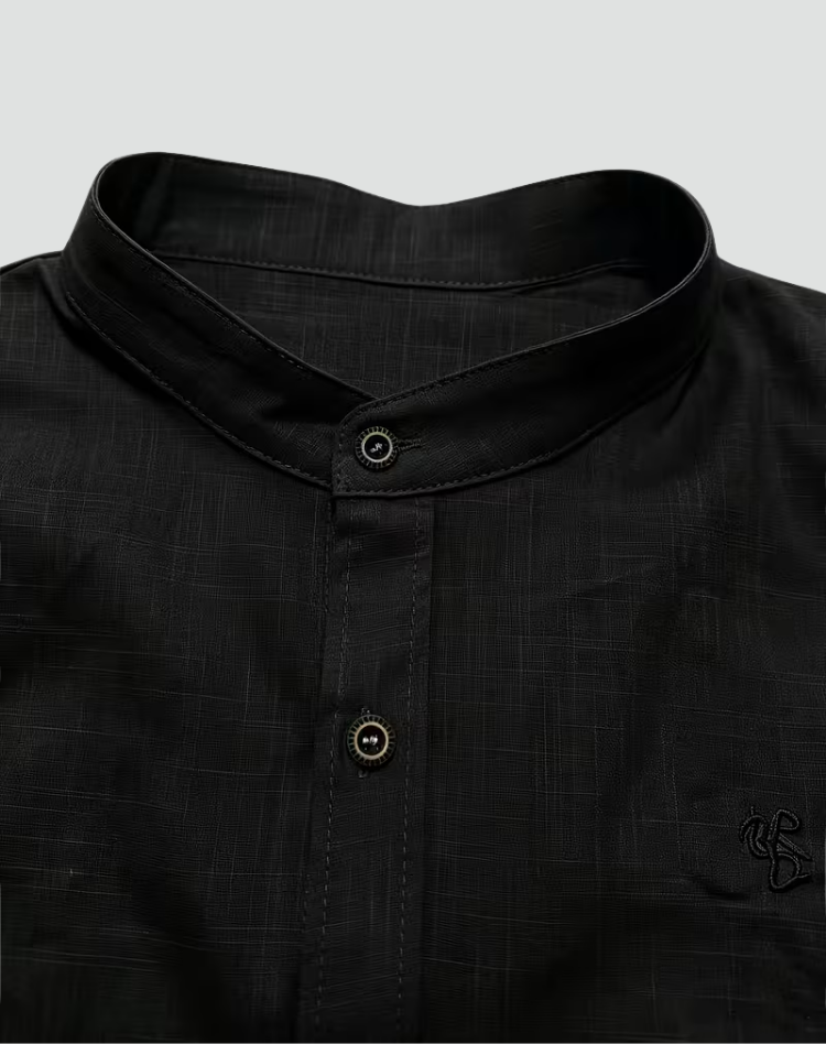 Heren Linnen Overhemd Korte Mouwen Slim Fit