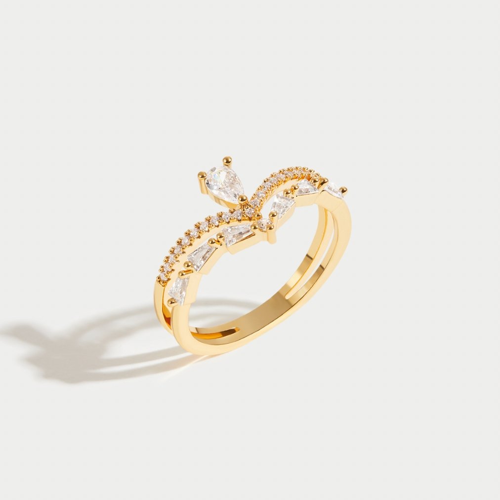 Verfijnde zirkonia ring met een subtiele glans