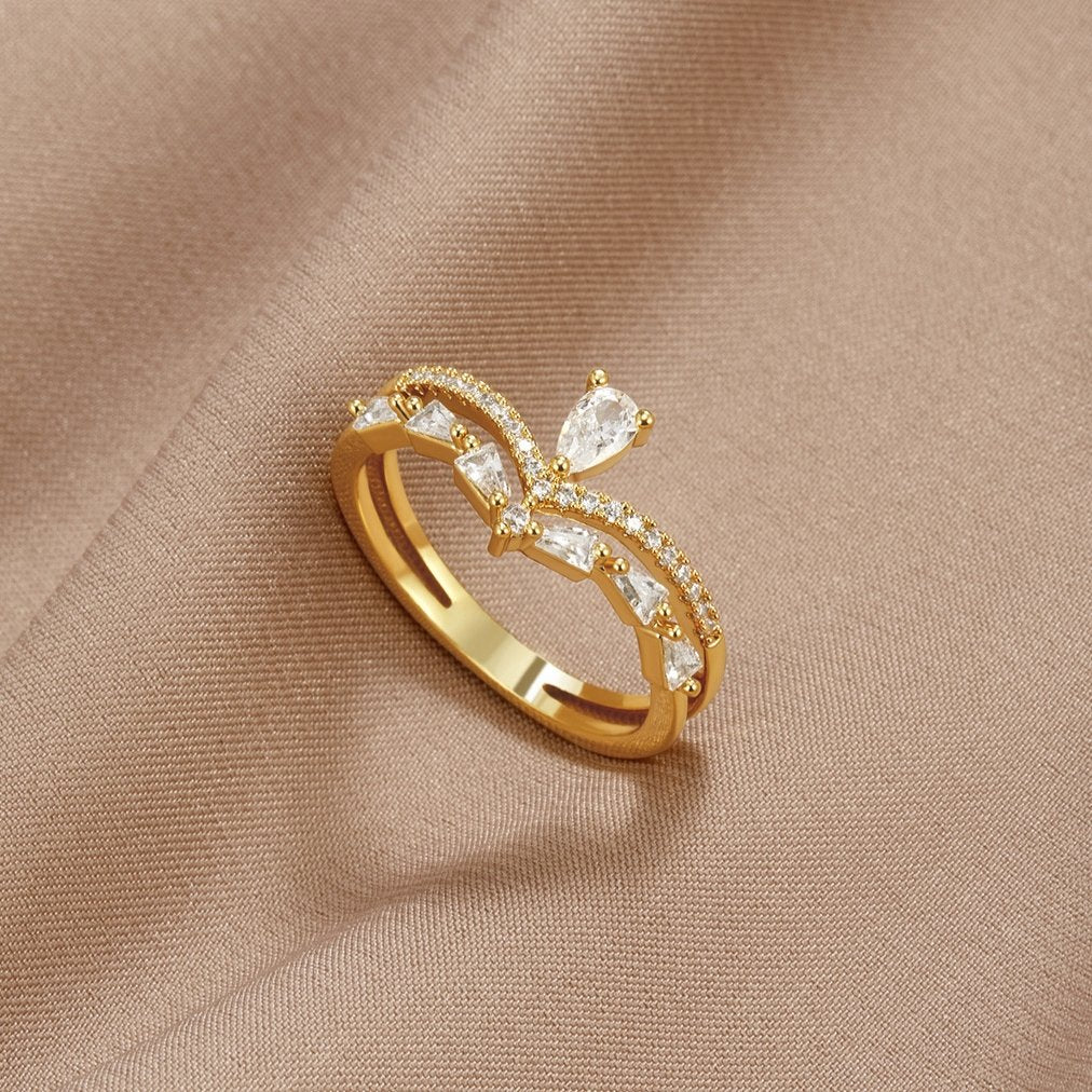 Verfijnde zirkonia ring met een subtiele glans
