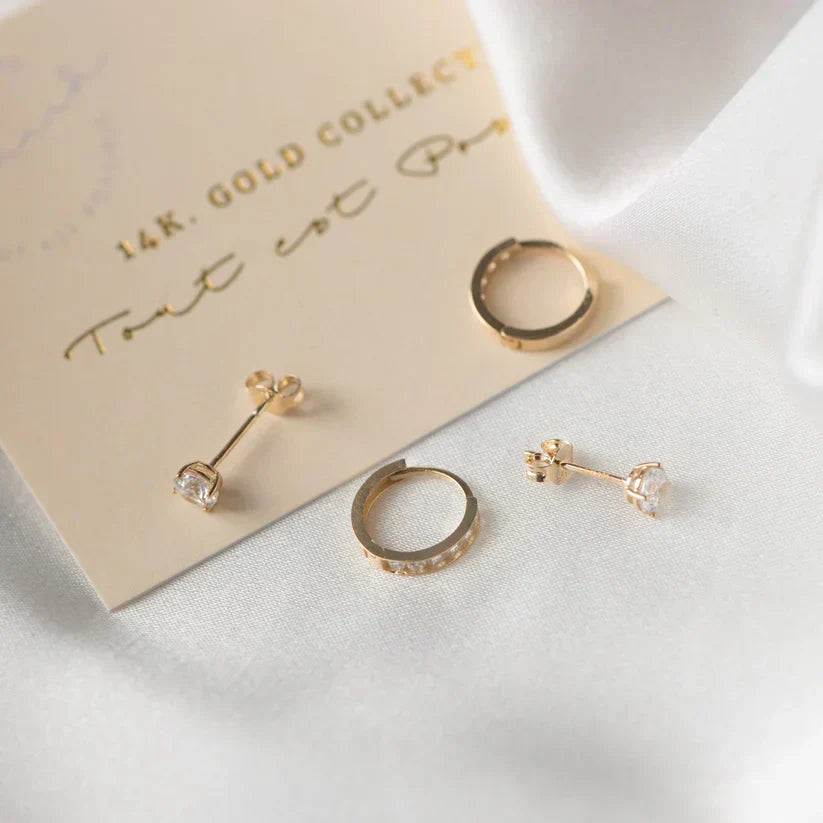 Gouden oorbellen set