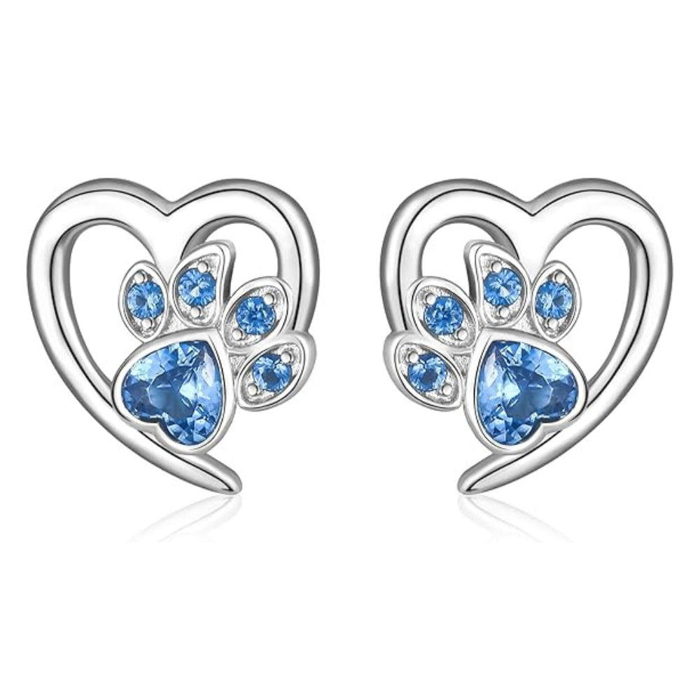 Poot en Hart Oorbellen met Zirconia