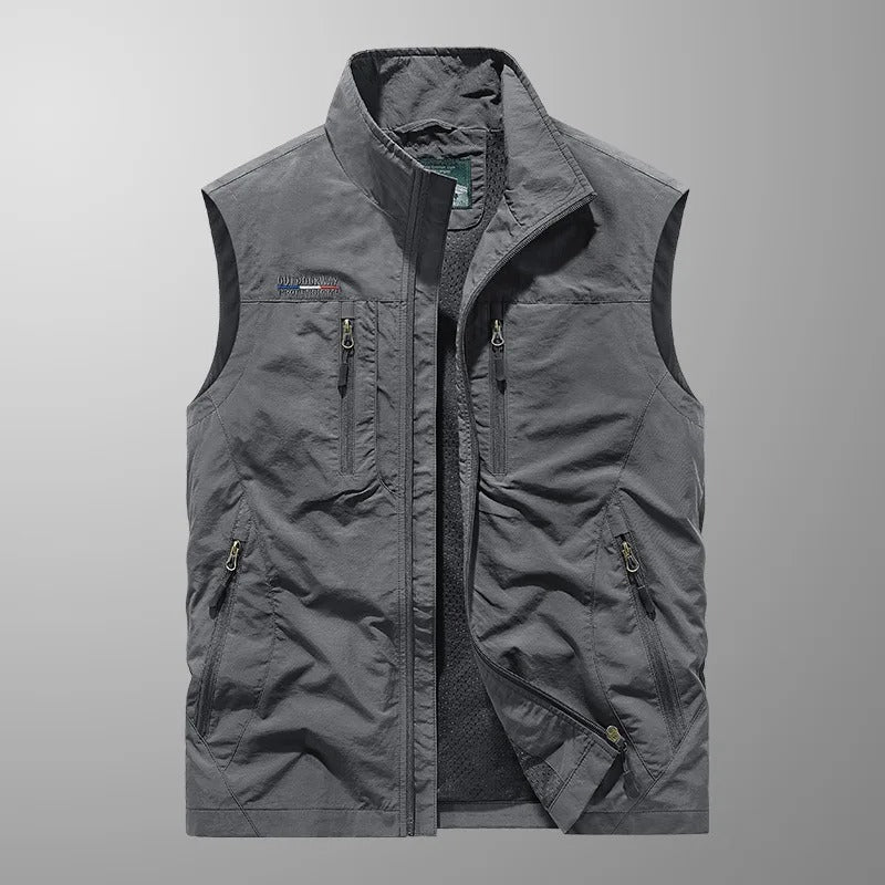 Bodywarmer Heren Rits Opstaande Kraag Outdoor Vest