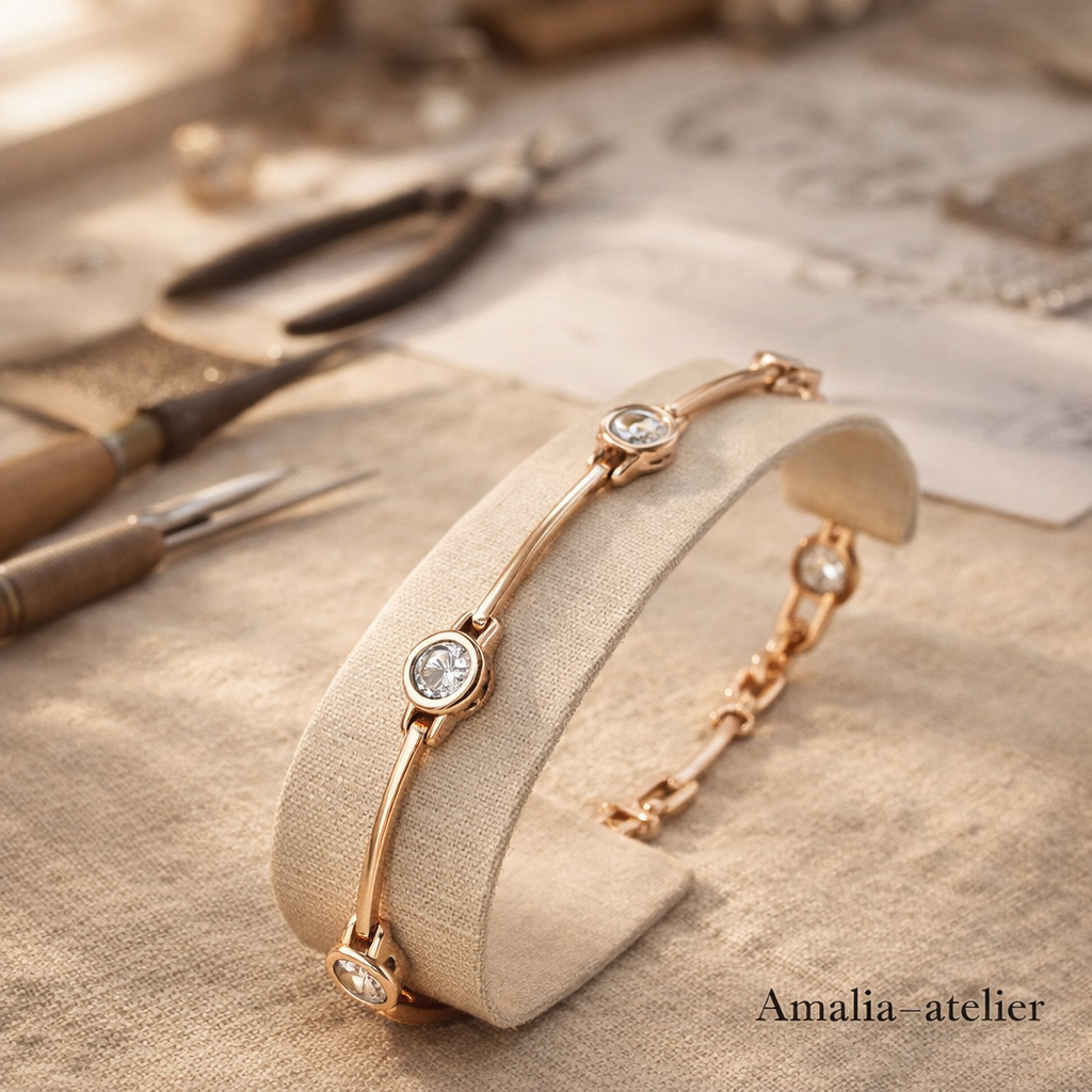 Elara Zirkonia Armband – Goudkleurige Elegantie