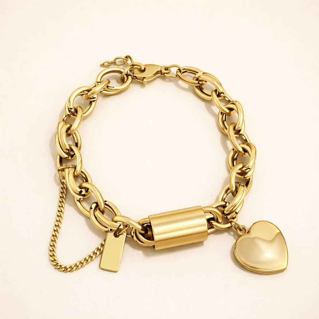 Aurex Chunky Armband – Goudkleurige Statement Armband