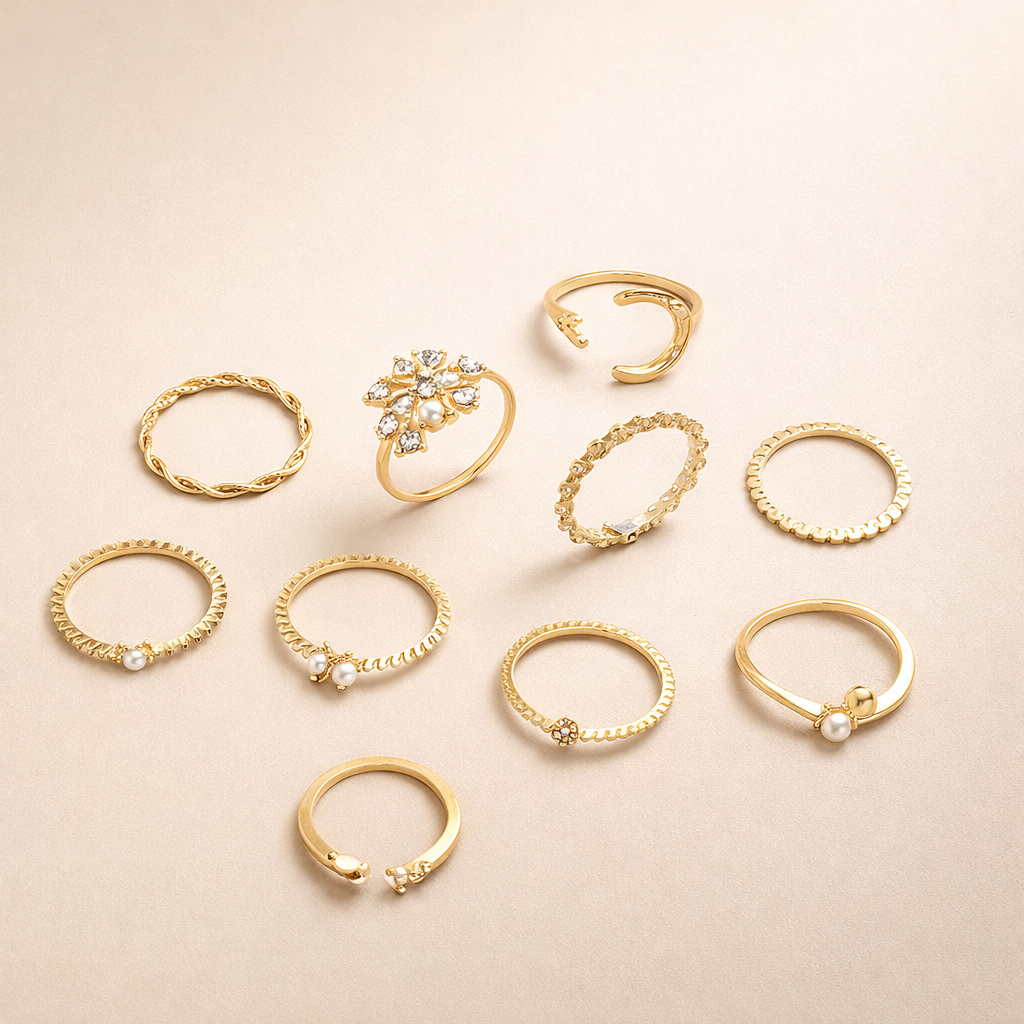 Hoop- en goudringen set