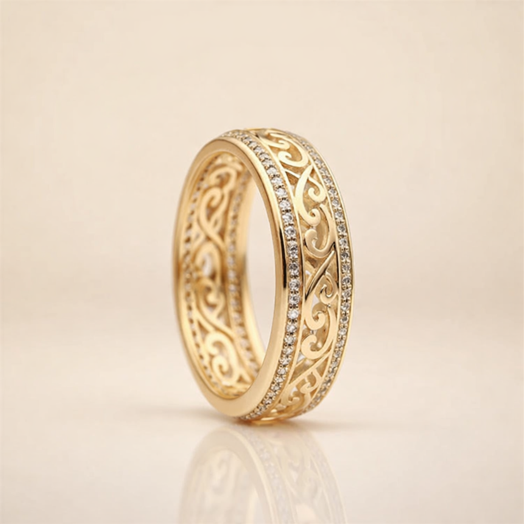 Opengewerkte gouden ring