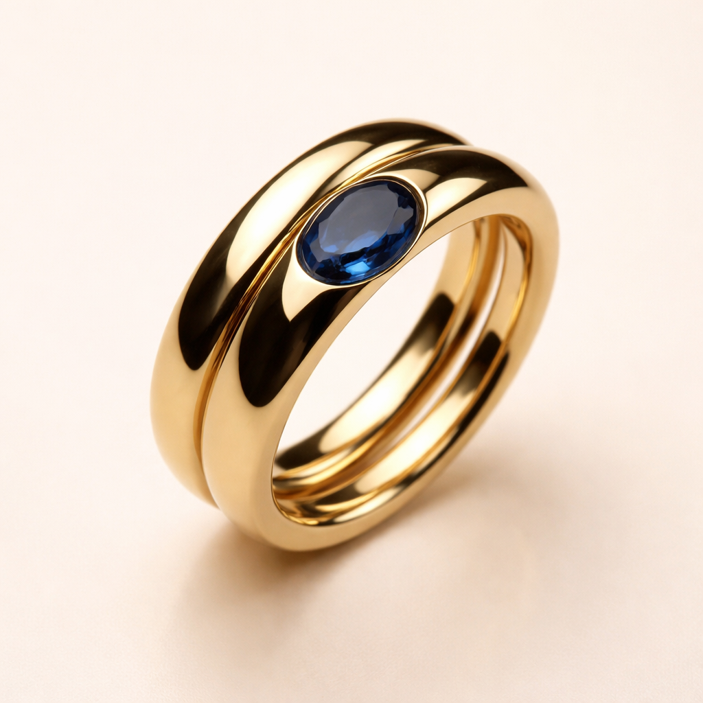 Stijlvolle gouden ring met zirkonia