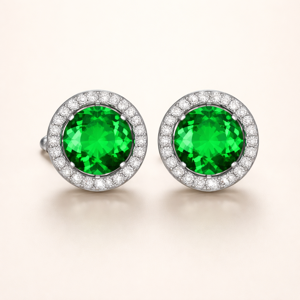 Elegante oorbellen van wit goud met subtiele zirkonia