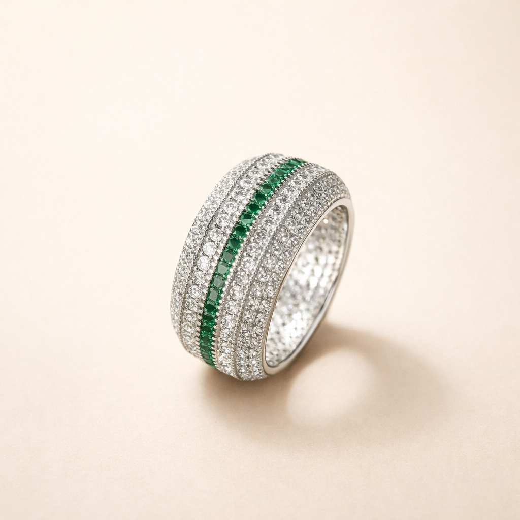 Elegante ring van wit goud met verfijnd ontwerp