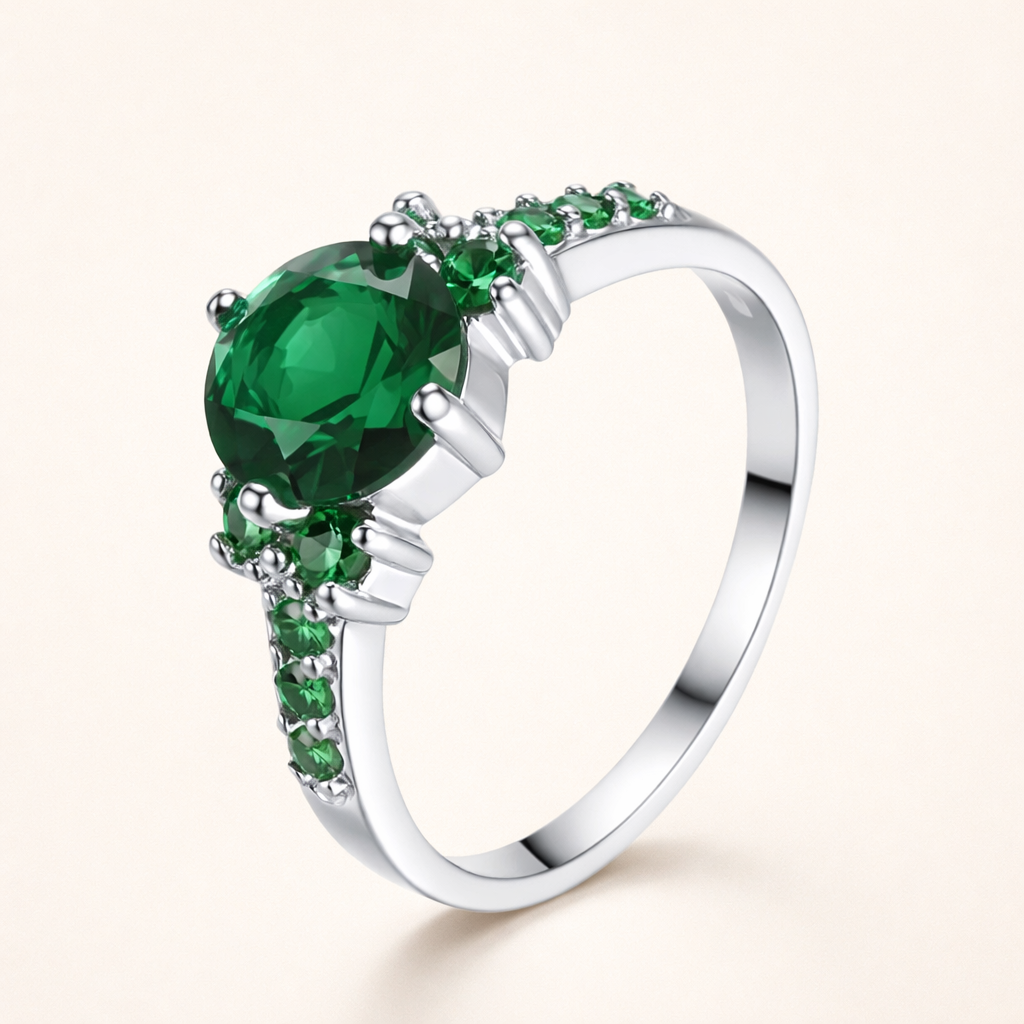 Elegante witgouden ring met verfijnd ontwerp