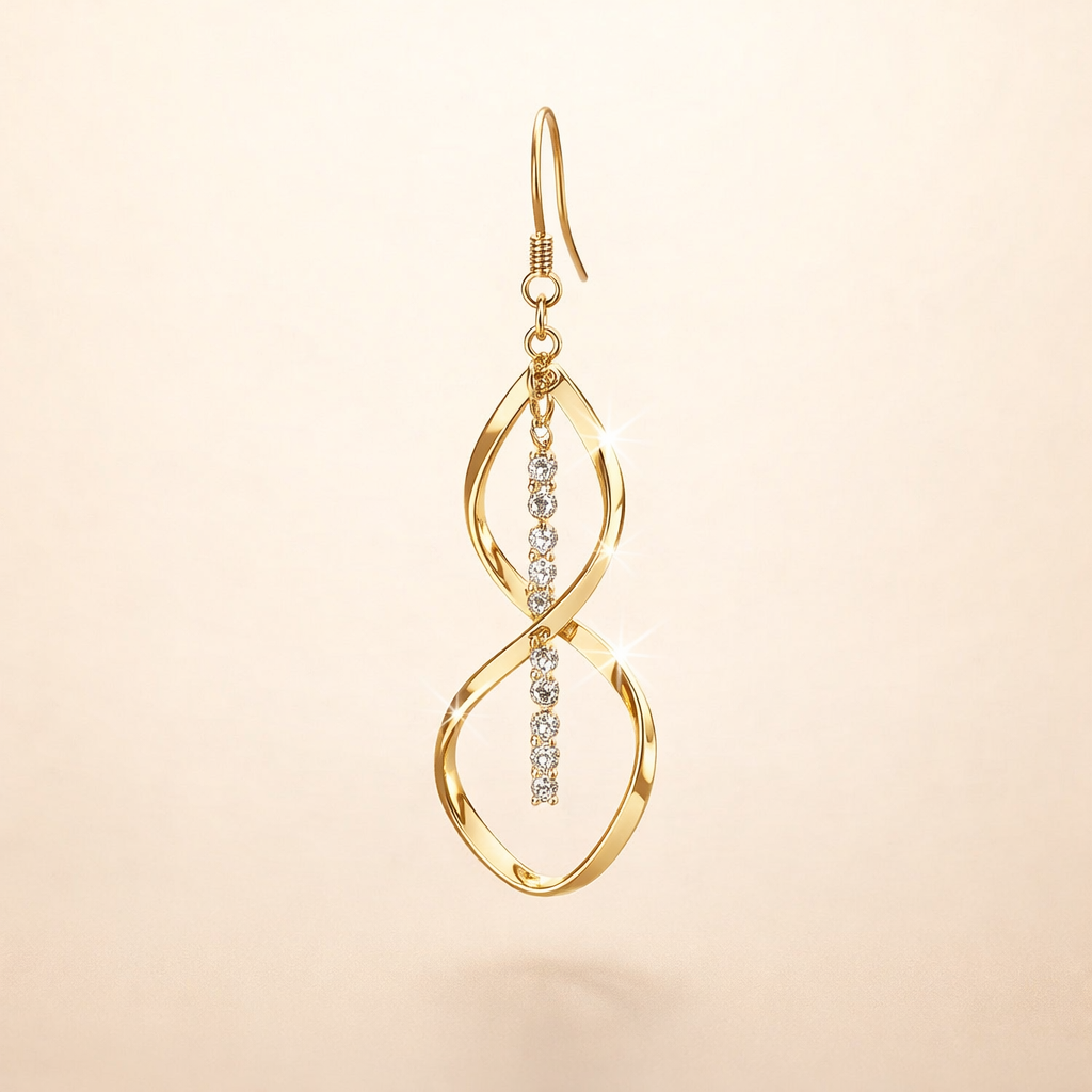 Spiraal oorbellen van goud met een elegant design