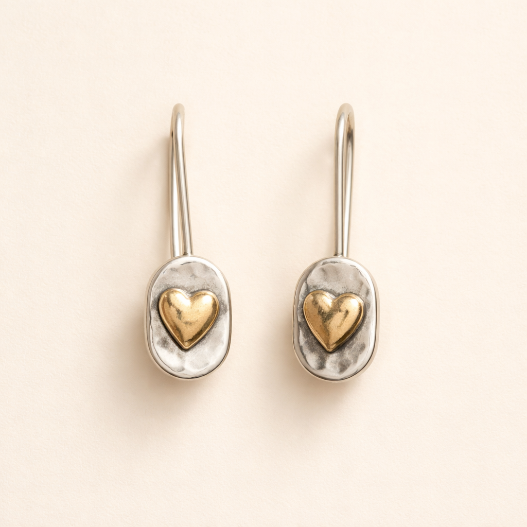 Elegante gouden oorbellen met hartje