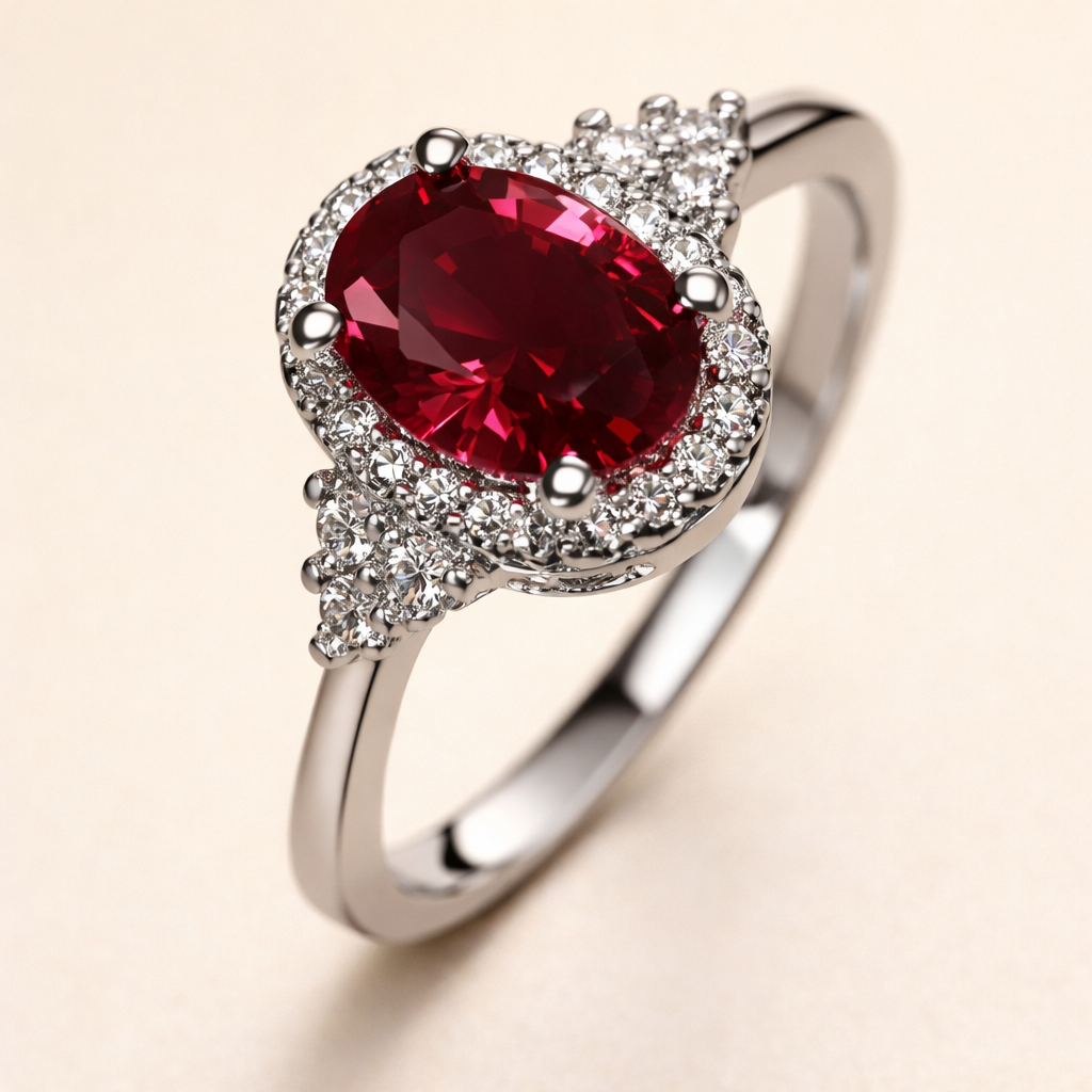 Elegante ring van wit goud met subtiele zirkonia detail