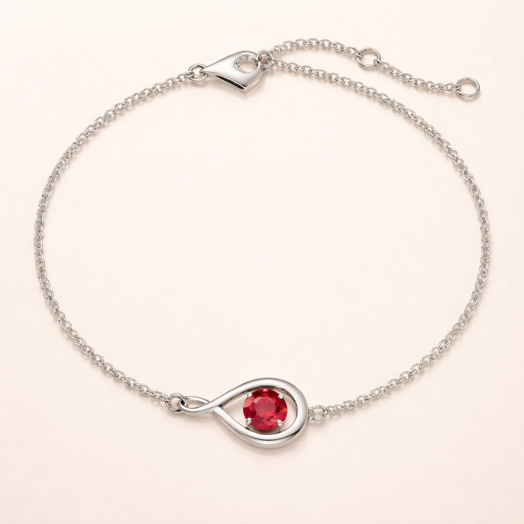 Eindeloze elegantie armband van wit goud