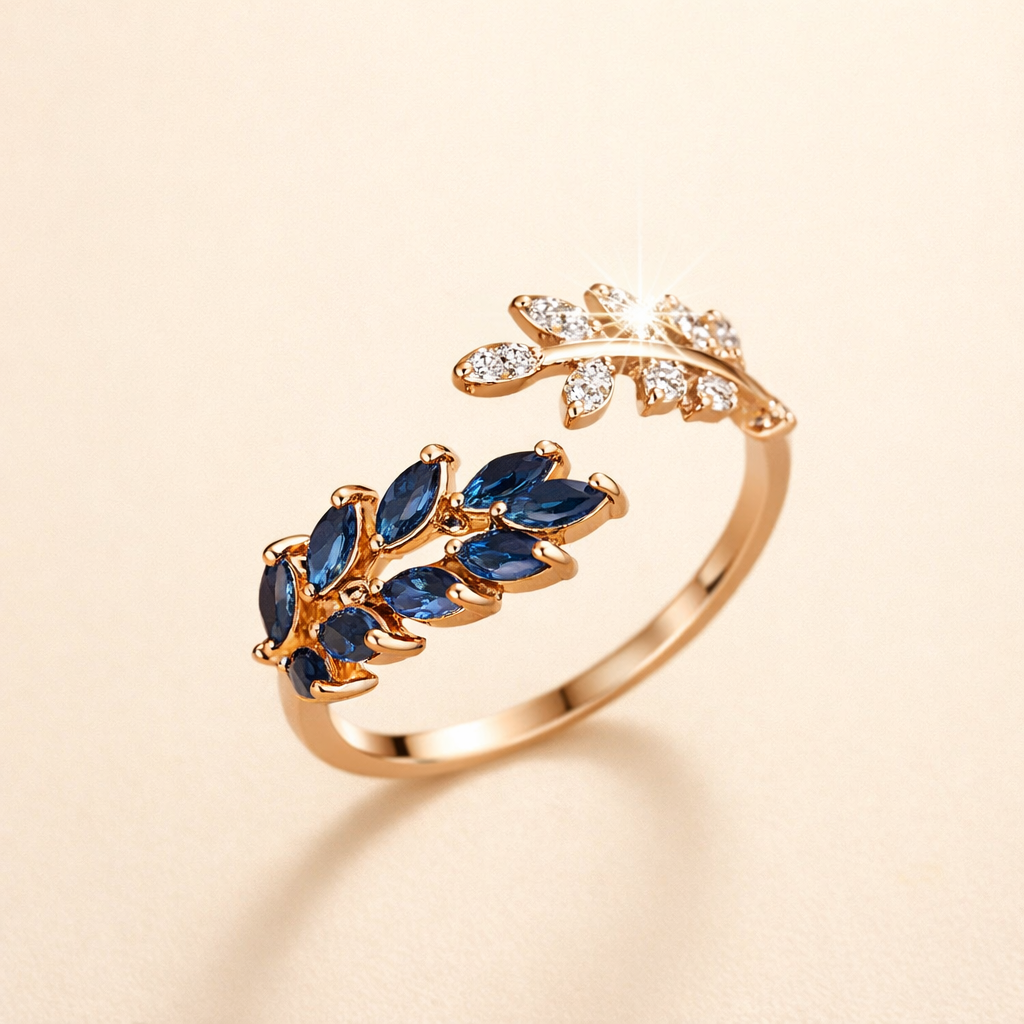Elegante gouden ring met verfijnde zirkonia details