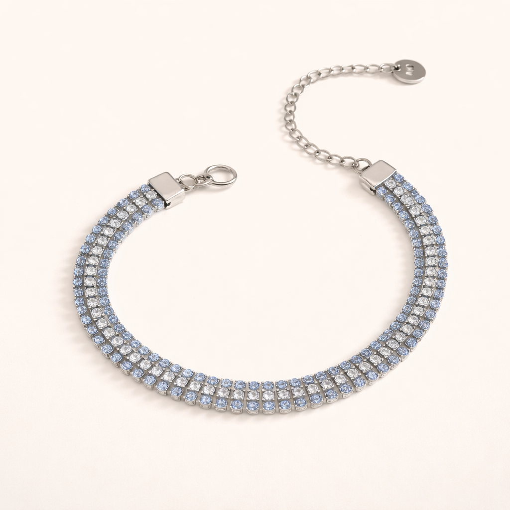 Elegante witgouden armband met verfijnde glans