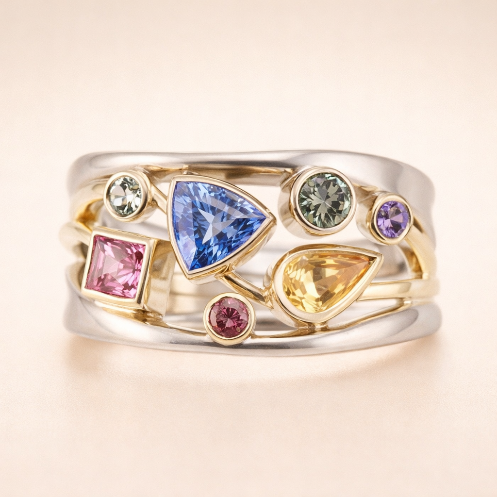 Klassieke zirkonia ring met verfijnd kleurenspel