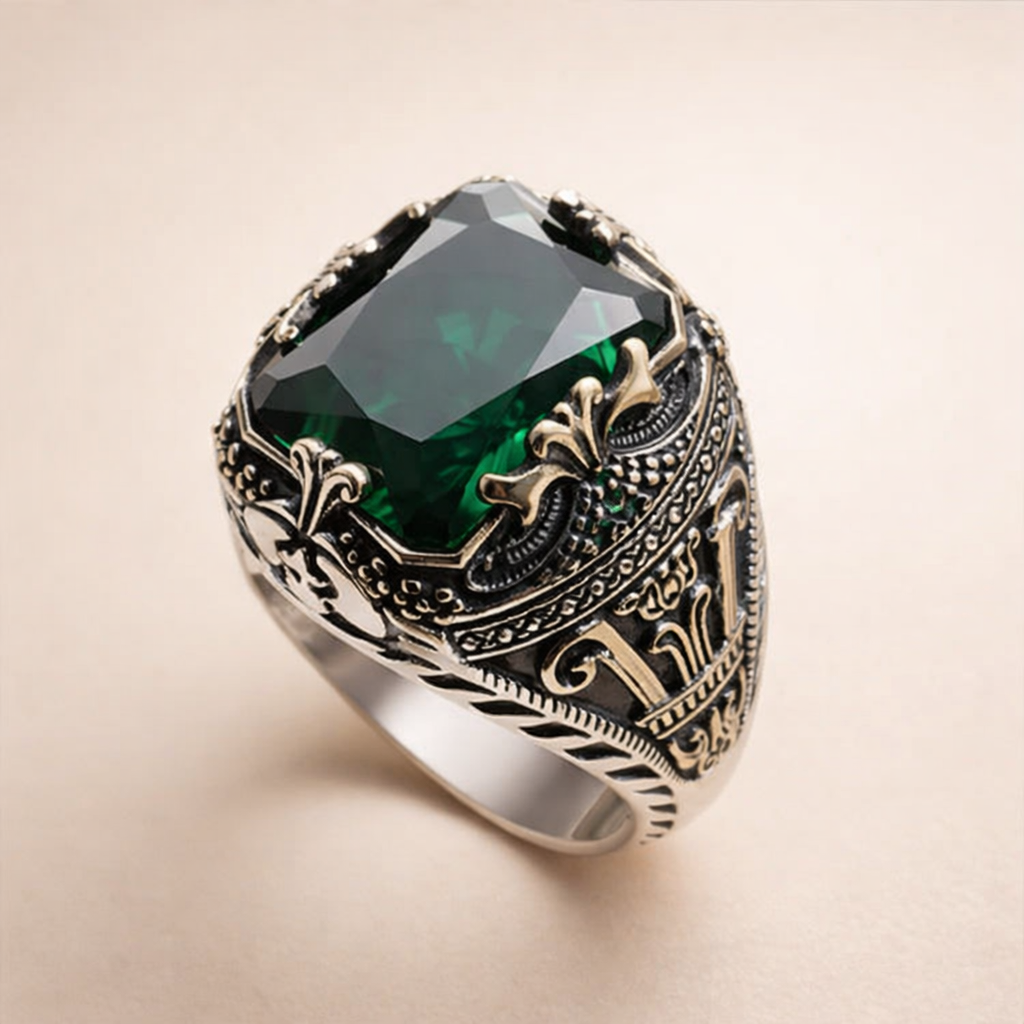 Elegante zilveren ring met filigrain ontwerp