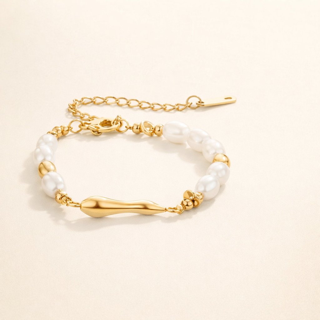 Zachte zoetwaterparel armband