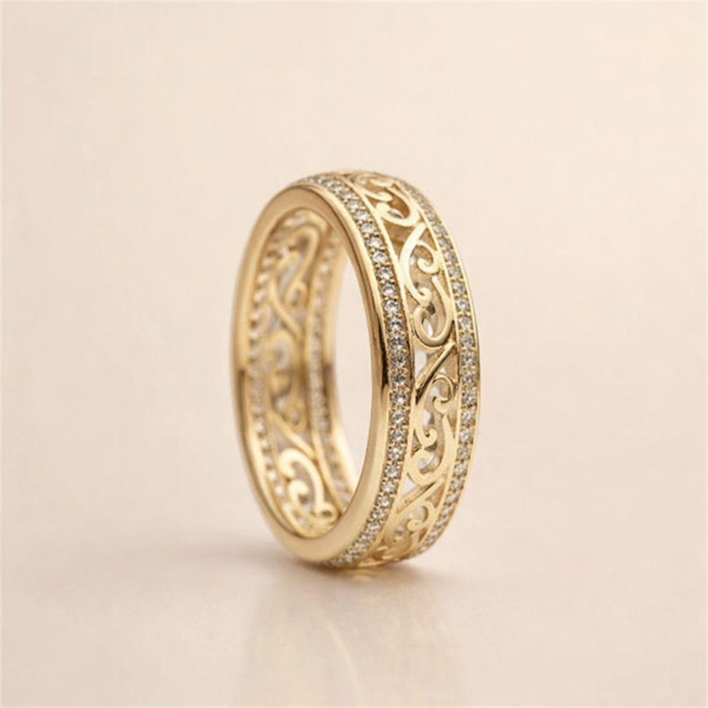 Zachte Gouden Ring met Elegante Holte