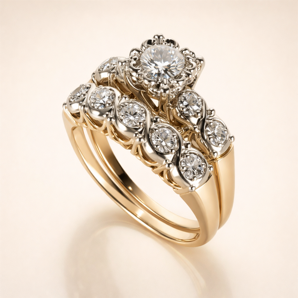 Elegante gouden ring met verfijnde glans