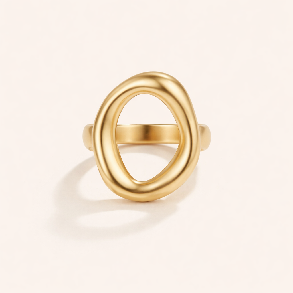 Zachte gestructureerde gouden ring