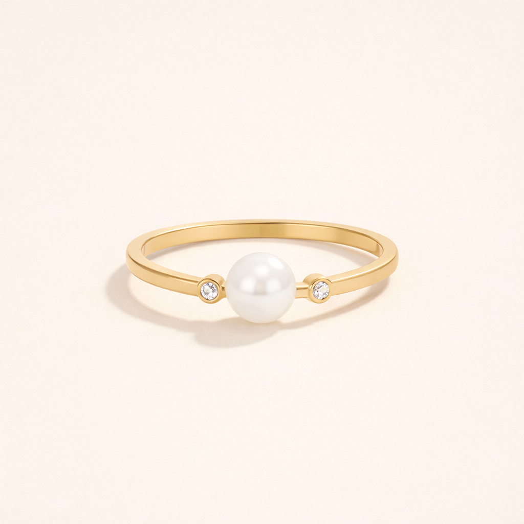 Zachte zoetwaterparel ring