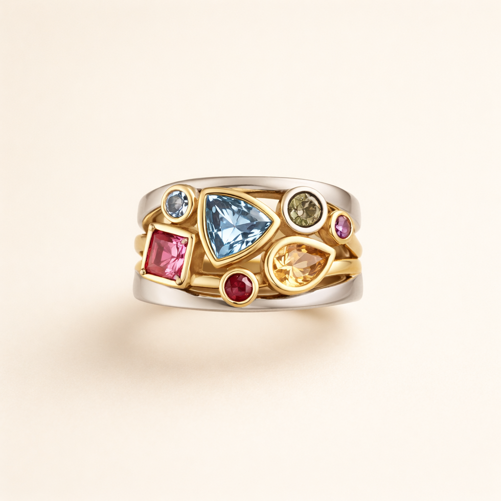 Elegante zirkonia ring met vintage uitstraling