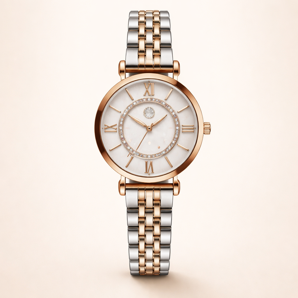 Elegante horloge met subtiele gouden details