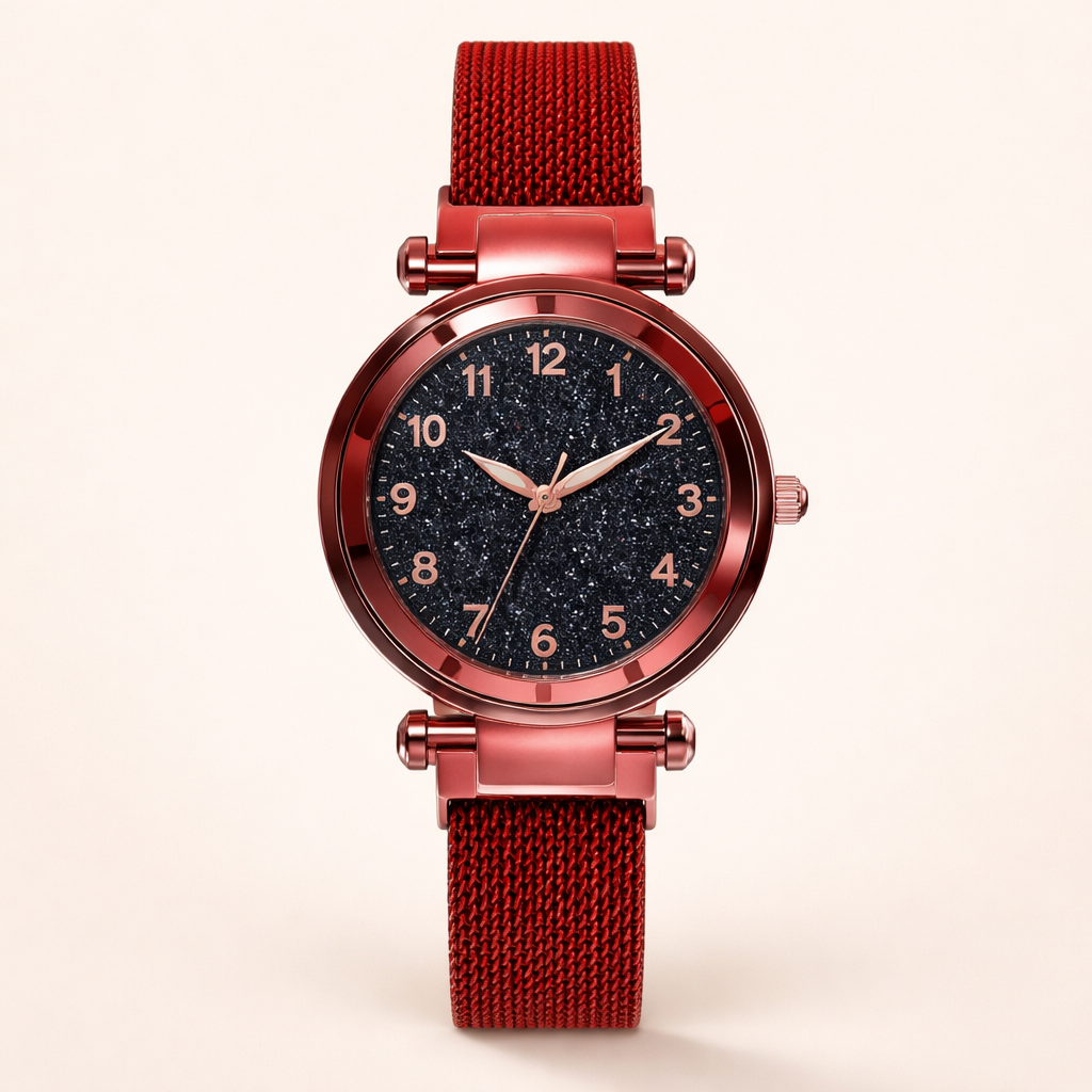 Elegante horloge met sterrenhemel
