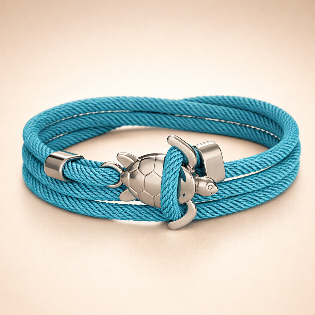 Elegante zilveren armband met zeeschildpadmotief