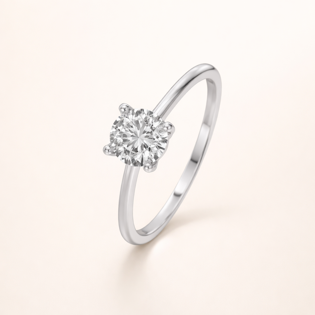 Elegante ring van wit goud met verfijnde details