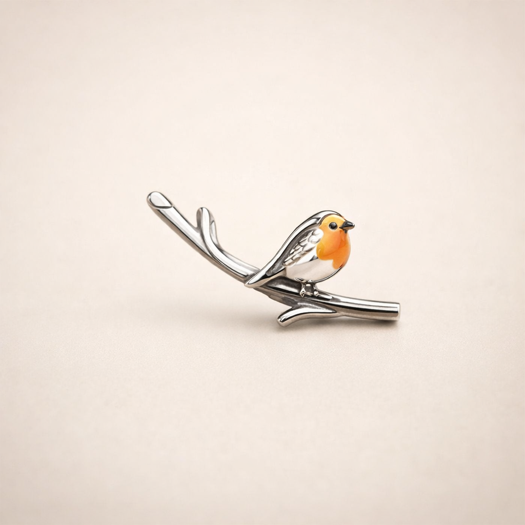 Vintage Birdie Zilveren Oorbellen