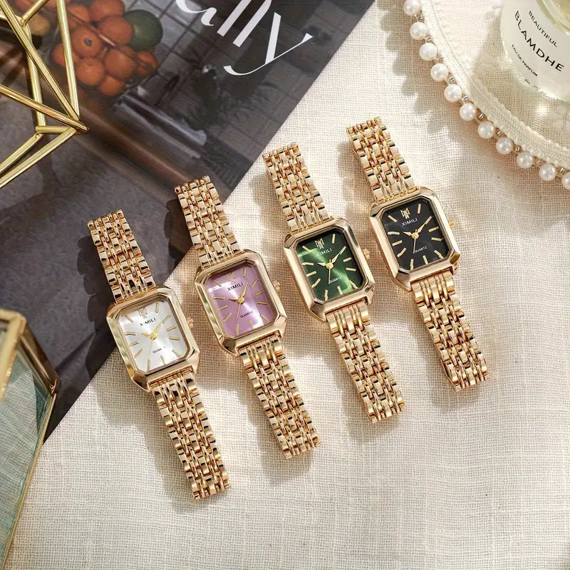 Elegante gouden horloge met verfijnde schakels
