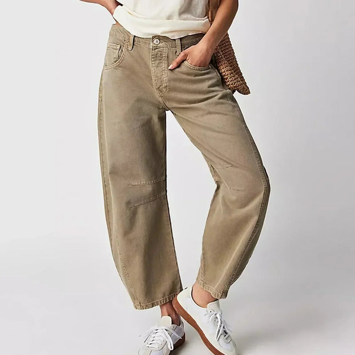 Comfortabele Wijde Broek Voor Dames Met Relaxte Pasvorm