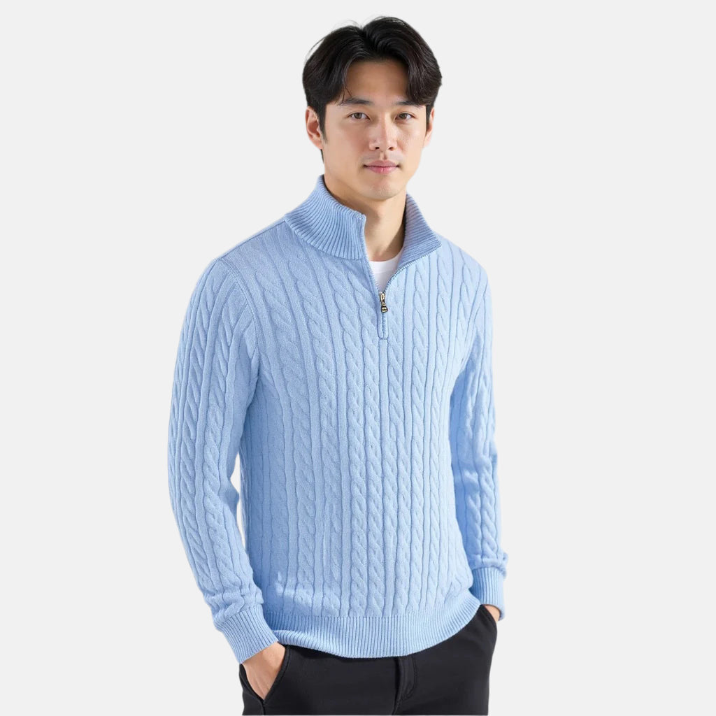 Eamon™ | Klassieke gebreide half-zip trui