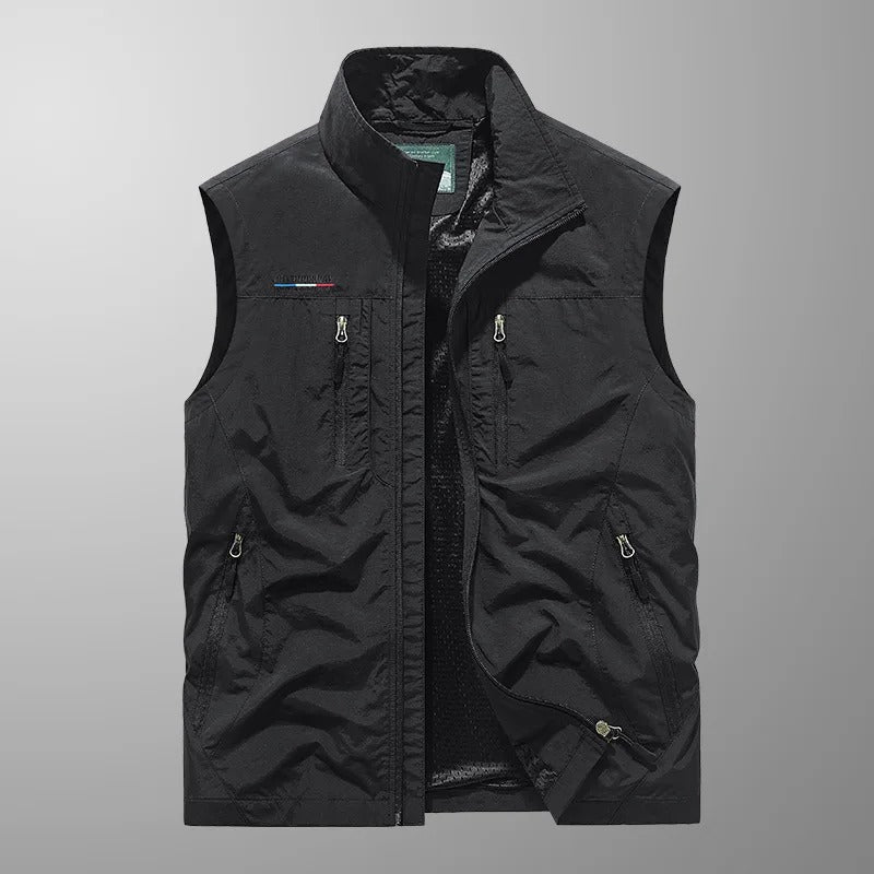 Bodywarmer Heren Rits Opstaande Kraag Outdoor Vest