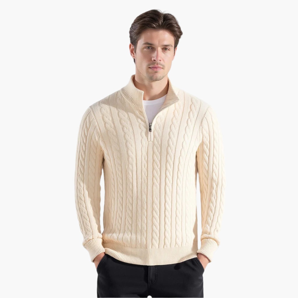 Eamon™ | Klassieke gebreide half-zip trui