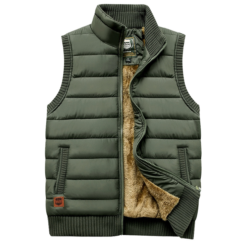Gewatteerde Bodywarmer Heren Teddy Gevoerd Rits
