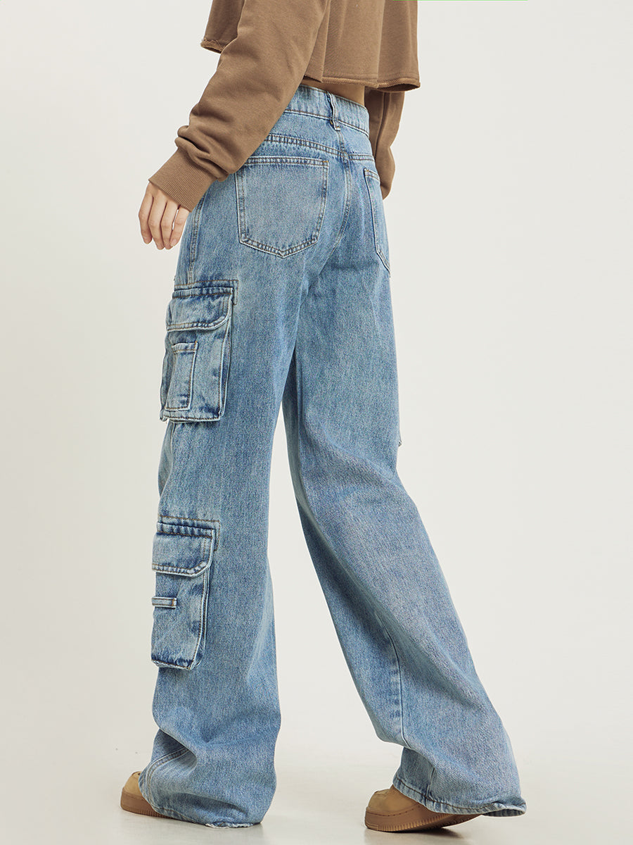 Baggy Cargo Jeans Voor Dames Met Relaxte Pasvorm