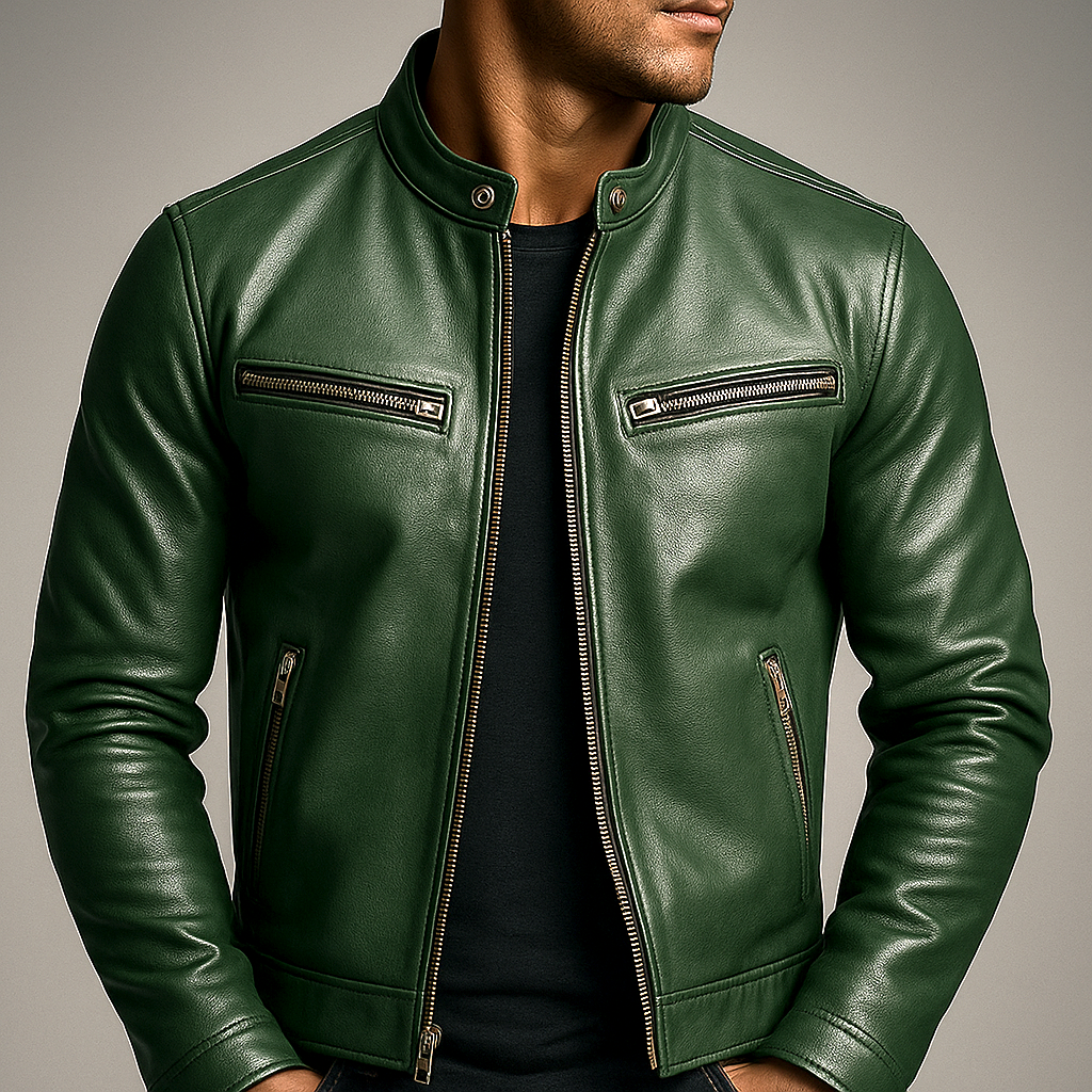 Heren Slim Fit Jas Met Rits Voor Lente En Zomer