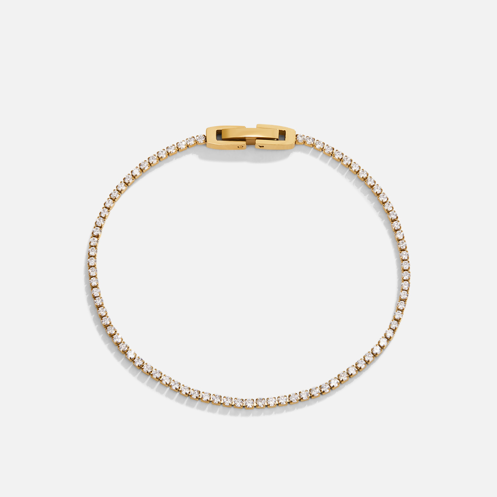 Elegante gouden armband met sprankelende kristallen