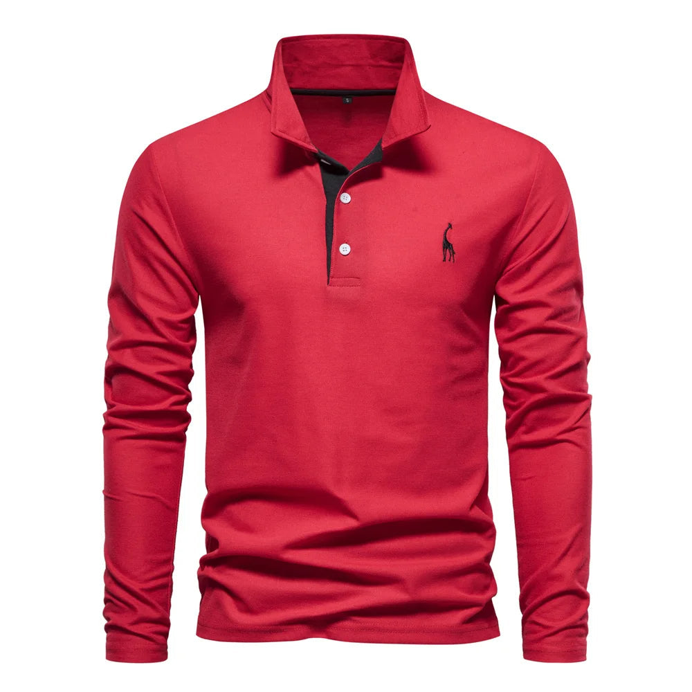 Polo Shirt Heren Knoop Hals Casual