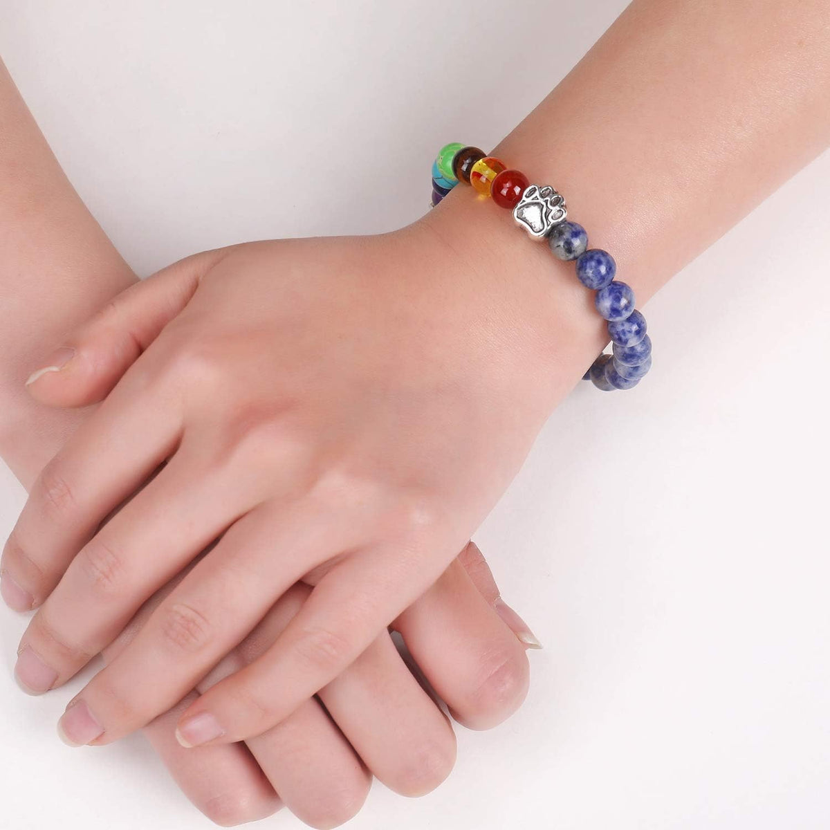 Rainbow Bridge Herinneringsarmband – 7 Chakra Kralen Geschenk voor Huisdierverlies