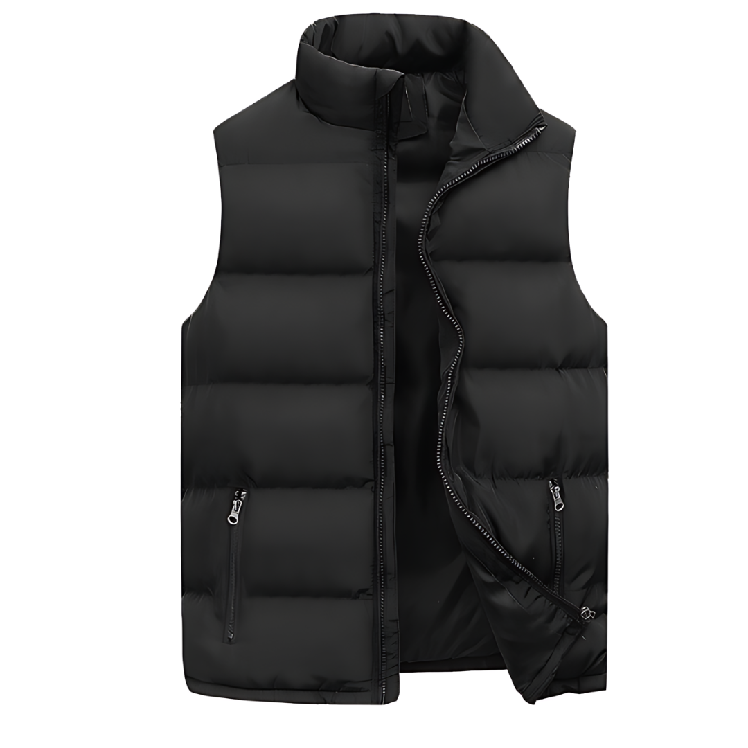 Heren Bodywarmer Puffer Vest Voor Laagjes Met Gestikte Look