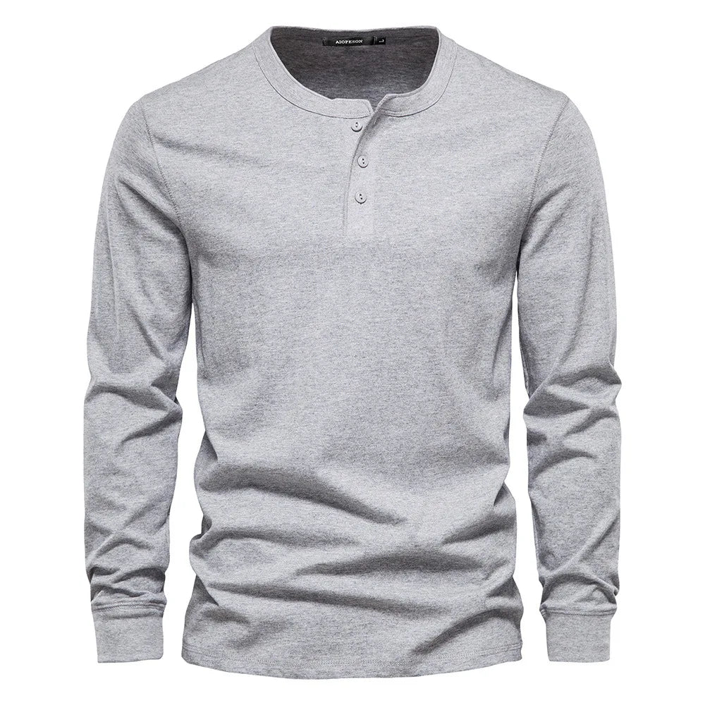 Heren Lange Mouwen Shirt Knopen Casual Comfortabele Pasvorm