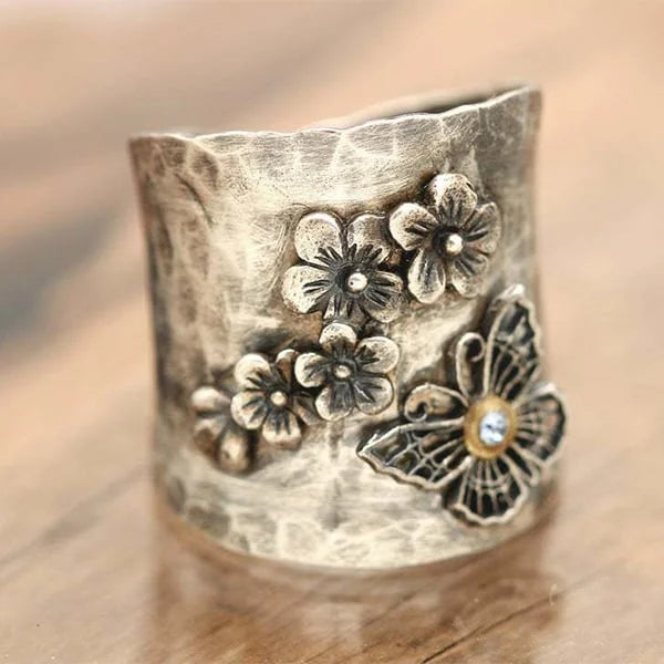 Bijenbloem Vlinder Brede Ring