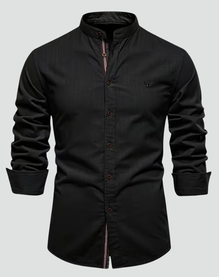 Heren Linnen Overhemd Korte Mouwen Slim Fit
