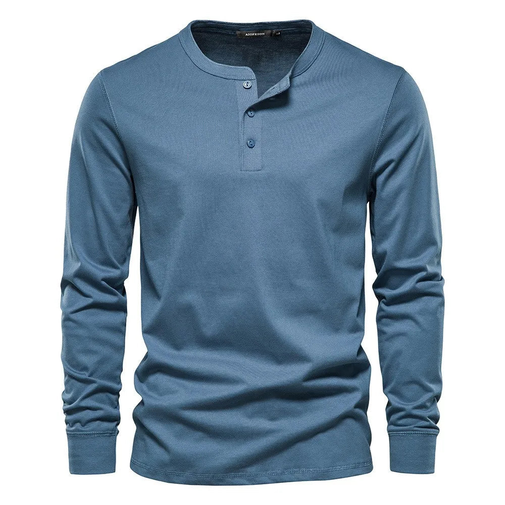 Heren Lange Mouwen Shirt Knopen Casual Comfortabele Pasvorm